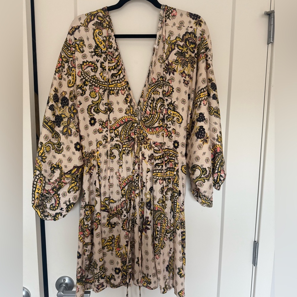 Free People Brown Tan Plunge Sundress